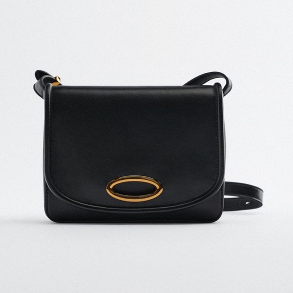 NWT Zara Leather Crossbody Bag - Picture 1 of 15